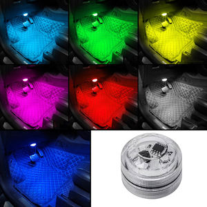ไฟ LED RGB สำหรับตกแต่งภายในรถยนต์ พร้อมรีโมทไร้สาย ควบคุมบรรยากาศ แสงไฟตกแต่งหลังคาและพื้นที่วางเท้า 1/2/4/8/10 ดวง 12V 10W - Product Image 6
