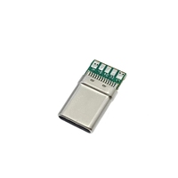 Conector de placa PCB USB 3,1 Tipo-C PD 20W Conector Adaptador de receptáculo macho de 5 pines para soldar Cable Soporte de alta corriente
