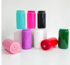 USA Warehouse 50pack Macaron Sublimation16oz Verre Canette <span class=keywords><strong>Verres</strong></span> <span class=keywords><strong>à</strong></span> <span class=keywords><strong>Bière</strong></span> Tasse avec Couvercles Tasse <span class=keywords><strong>à</strong></span> Café avec Straw-116OZSOLID02 en Plastique - Product Image 3