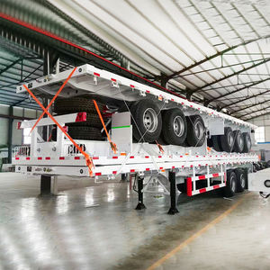 Op maat gemaakte 3-assige, 4-assige, 40ft, 48ft, 53ft, 60ft container flatbed semi-trailer voor Rwanda - Product Image 4