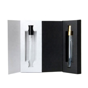 10ml Perfume Spray Bottle With Paper <b>Box</b> Packing White Card Paper <b>Black</b> Card Paper Glass Perfume Bottle - Product Image 1