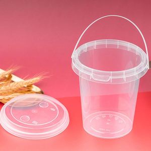 Disposable 32 oz 1000ml Portable clear Boba <b>Cup</b> with Handle Fruit Bubble Tea Buckets pp Injection <b>Plastic</b> <b>Cups</b> - Product Image 2