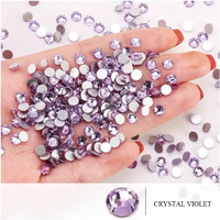 Luxe Transparent AB Strass Non Hotfix Cristal Pierre Verre Verre de Haute Qualité pour les Conceptions d'Ongles à Dos Plat