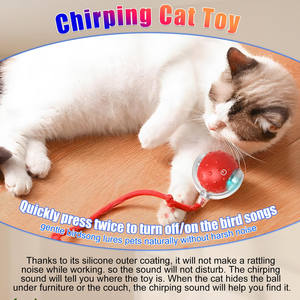 Balle interactive électrique intelligente pour chat, avec appels d'oiseaux, jouet roulant pour animaux de compagnie, jouets de mouvement interactifs pour animaux, en promotion - Product Image 4