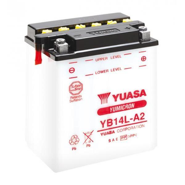 New Yuasa Yumicron Yb14l A2 12V 14Ah 168Wh Lead-Acid 18.9 Amps Motorcycle Battery