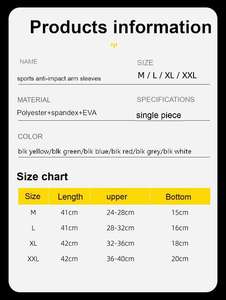 Manchon de <span class=keywords><strong>bras</strong></span> de protection avec rembourrage en nid d'abeille pour le cyclisme et le VTT - Product Image 3