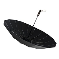 Parapluie automatique résistant aux intempéries à 16 baleines pour hommes |   OEM/ODM et Vente en Gros |   Résistant au vent et UPF50+