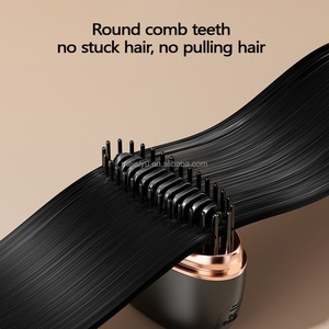 Summer Trend Portable Mini Hair Straightener <b>Comb</b> <b>Heating</b> Compact for Travel Convenient to Carry Black Color 3 Temperature - Product Image 6