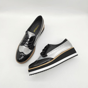 Kadınlar dantel up Brogue ayakkabı yuvarlak ayak rahat oxford <span class=keywords><strong>extreme</strong></span> <span class=keywords><strong>platform</strong></span> ayakkabılar kadın bayanlar için - Product Image 1