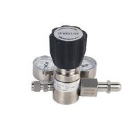 Régulateur manuel à une seule étape UHP avec soupape à diaphragme pour cylindre de gaz 3000 psi 1/4" NPT (F) Régulateur de pression haute température