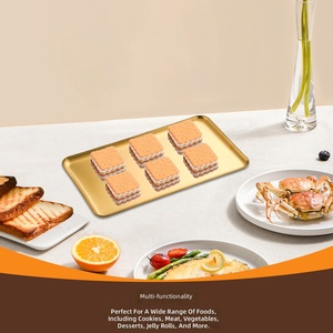 Modernas y lujosas bandejas <span class=keywords><strong>de</strong></span> acero inoxidable <span class=keywords><strong>para</strong></span> servir comida, coloridas y personalizadas, <span class=keywords><strong>para</strong></span> fiestas. - Product Image 4