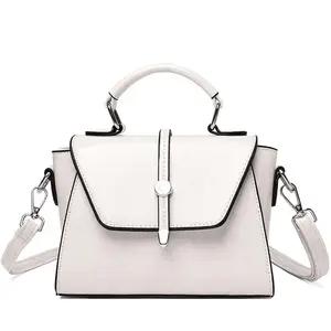 Women's White Shoulder Bags Soft Leather Fashion Messenger Bags New Brand Designer Women's Flap Handbags Casual Wallet