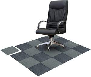 FOOTCARE Alfombra Delgada Antideslizante y Lavable de 36x48 Pulgadas con Borde Negro para Protección del Suelo en Hogar, Oficina y Sillas de Escritorio - Product Image 1