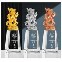 Mode Dragon Design personnalisé de haute qualité personnalisé cristal artisanat trophée décoration de la maison prix pour les événements sportifs trophée