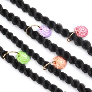 Ready To Ship Adjustable Hair Ring Colorful Sea Shell Hair Beads Dreadlock Accessories For Children