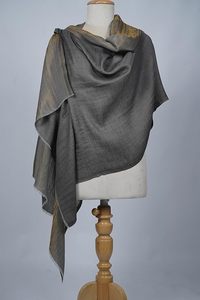 Women Reversible Zari Stole Soft Dual Tone Designer <b>Shawl</b> <b>Wrap</b> Premium Quality Elegant Fashion Stole for Party Wear <b>and</b> Casual - Product Image 3