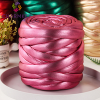 Charmkey 500g Jumbo Metallic Luster Super Soft Big Roll Blended Core Yarn Chunky Fancy Knitting Tube Yarn for DIY Crochet