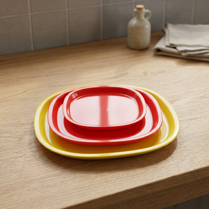 Assiette carrée en plastique de qualité supérieure de 10,5 pouces, fournisseur de vaisselle de qualité alimentaire, approvisionnement en gros - Product Image 1