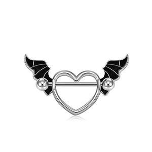 2024 elegantes diferentes estilos estrella en forma de corazón anillos de pezón de acero inoxidable joyería de perforación corporal para mujer - Product Image 4