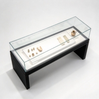 Vitrine de présentation de table sur mesure pour musées, présentoir à surface plate et inclinée pour objets culturels, pièces de monnaie, archives, peintures de calligraphie