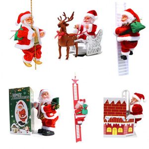 Idées de cadeaux de Noël Poupée en peluche Santa Electric Climbing Santa Claus Doll Music christmas - Product Image 1