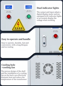 Trasformatore Convertitore Trifase da 5kVA 10kVA 15kVA da 440V 380V a 220V, Ingresso 240V, Frequenza 50Hz, Forma a Bobina - Product Image 5