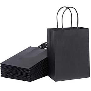 Bolsa de Papel para Llevar Comida Rápida, Café, Leche, Té, Pollo Frito, con Asas y Logotipo Impreso a Color Personalizado - Product Image 1