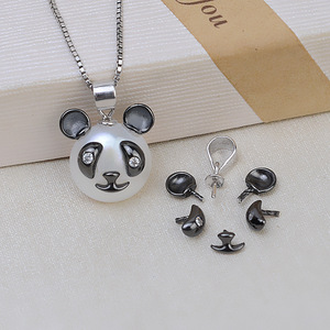 Colgante de Plata S925 con Perla, Diseño Barroco de Panda, Accesorios Versátiles para Mujer, 1890, Soporte Hueco, Conjuntos de Joyería de Moda - Product Image 4