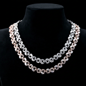 Cadena Cubana de Moissanita de Alta Calidad al por Mayor, Collar de Plata Esterlina 925 con Diamantes Engastados para Estilo Hip Hop - Product Image 1