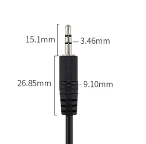 Cable AUX de 3 Polos, 0.3m, 3.5mm Estéreo Macho a Hembra con Tuerca de Bloqueo, Cable de Montaje en Panel Estéreo de 3.5mm, 300mm - Product Image 6