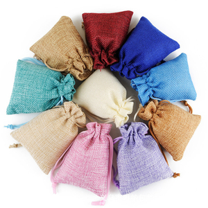 Eco-friendly Custom Cotton <b>Drawstring</b> Jewelry Gift <b>Bag</b> Recycled Material <b>Small</b> Size Custom Color Screen Printed Bracelets Rings - Product Image 5