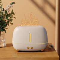 Nouvelle usine Simulation 3D Flamme Aroma Diffuseur 5V USB Ultrasonic Fire humidificateur d'air avec veilleuse pour table de bureau à domicile