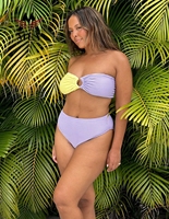 Mly New Custom Getextureerde Tweedelige Bescheiden Badkleding Brutale Plus Size Bikini Set Voor Dames