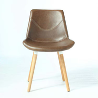 Chaises de salle à manger rembourrées confortables en cuir ergonomiques bon marché Offre Spéciale dossier haut