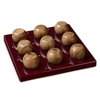 Jeu XO en bois de frêne d'olive haut de gamme ensemble de jeu personnalisé WoodenTic Tac Toe avec logo gravé