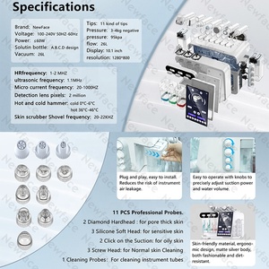 Appareil de soin du visage NewFace Professional Aesthetic Beauty 8 en 1, fonction d'analyse de la peau, machine Hydra, équipement de soin de la santé du visage - Product Image 5