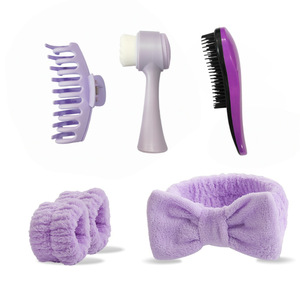 Ensemble de 6 outils de beauté avec bandeau, bracelet, pinces <span class=keywords><strong>à</strong></span> cheveux, peigne, kit combiné d'outils de soin et de maquillage, accessoires capillaires <span class=keywords><strong>pour</strong></span> le lavage du visage - Product Image 2