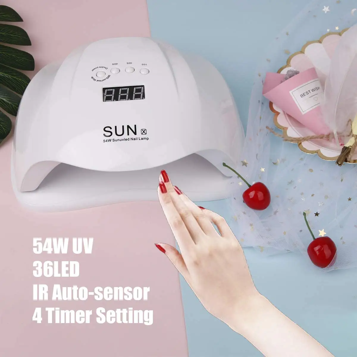 Hot Sale Uv Led Nail Lamp 54w Nail Dryer For Curing All Types Gel Nail Art Machine