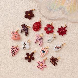 Racconti Mitologici Popolari |   Ciondoli Charm Totem in Acciaio Inossidabile Placcato Oro PVD 18K con Smalto Dipinto a Mano |   Impermeabile e Ipoallergenico - Product Image 5