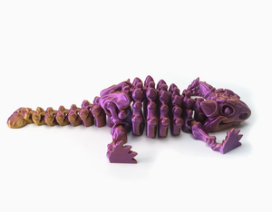 Figurine de <span class=keywords><strong>dinosaure</strong></span> Ankylosaurus articulée imprimée en 3D, modèle d'os flexible en PLA Silk, <span class=keywords><strong>jouet</strong></span> décoratif de bureau personnalisé - Product Image 5