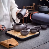 Ensemble de tasses à thé en céramique de voyage portable personnalisé ensemble de théière de Kung Fu chinois