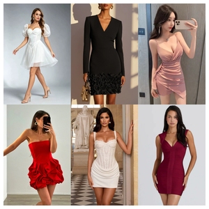 Vestido Mini de Fiesta de Alta Calidad para Mujer, sin Tirantes, con Apliques de Flores, Satén y Tul, para Cóctel o Noche - Product Image 4