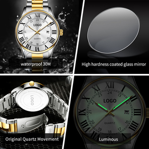 Montre de sport de luxe pour homme OEM personnalisée 2911, mouvement à quartz, étanche, affichage lumineux de la date/jour, design cartoon, acier inoxydable - Product Image 5