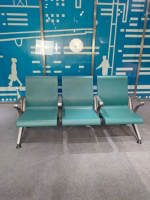 Chaises d'attente modernes en PU à 3 places, personnalisées et de haute qualité, pour cliniques, écoles dentaires et salles à manger - Durables et écologiques