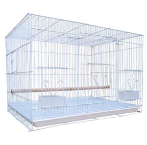 Große 60x43x41cm Komfortable faltbare Vogelkäfig White Bird house Zucht tür Einfach für Pfingstrose Lovebird Pet Living Solid Box - Product Image 3