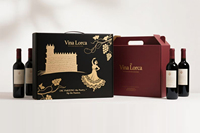 Boîte d'emballage pliante double face de grande taille personnalisée pour vin rouge, boîte d'expédition en carton ondulé en carton pour boissons énergisantes