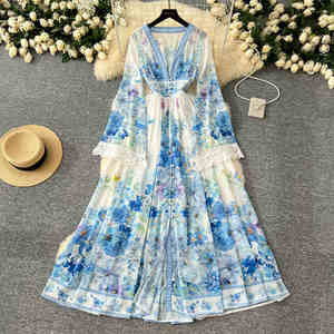 Maxi <span class=keywords><strong>abito</strong></span> Casual in Chiffon alla moda 2025 da donna bellissimo <span class=keywords><strong>lungo</strong></span> per il giorno lavabile <span class=keywords><strong>a</strong></span> prezzi ragionevoli per la primavera estate autunno inverno - Product Image 5