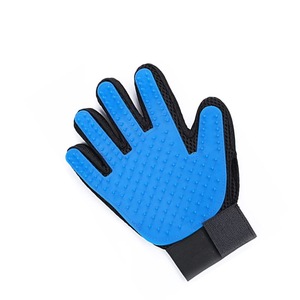 Gants de toilettage pour animaux de compagnie Haxiang Hardware en silicone, matériau TPR, pour chiens et chats, brosse pour enlever les poils, gant de bain et de massage - Product Image 1