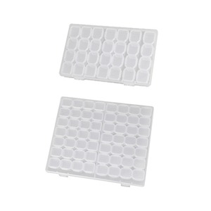 Transparent Portable Jewelry Box 28 56 Squares Plastic Anti Oxidation Storage Organizer For Necklaces Earrings Rings - Product Image 2