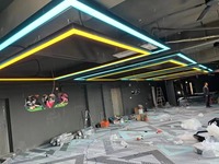 Lampes linéaires LED suspendues HanYin 30W pour bureau, restaurant, plafond rond, plafonnier LED nordique
